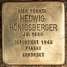 Stolperstein dedicated to Hedwig Hönigsberger