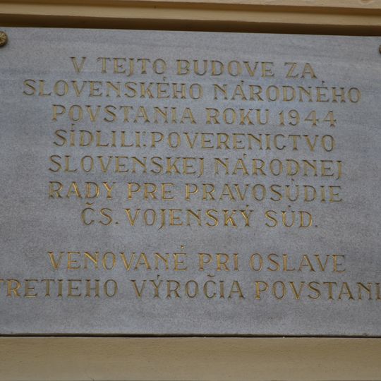 Sedria, tabuľa pamätná