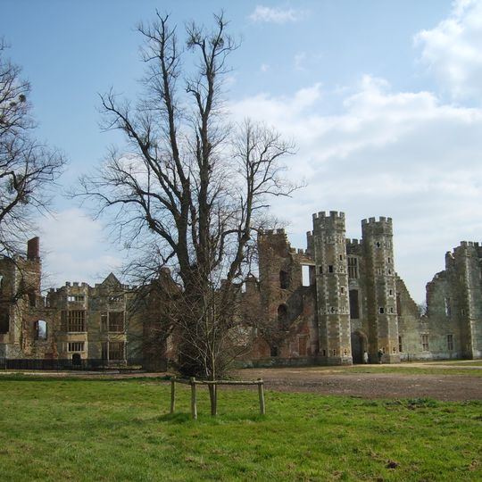 Cowdray: a fortified medieval house and part of its landscaped grounds