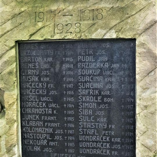 Pomník padlým v 1. světové válce v Brodcích nad Jizerou