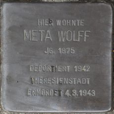 Stolperstein dedicated to Meta Wolff
