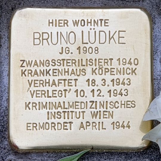 Stolperstein en memoria de Bruno Lüdke