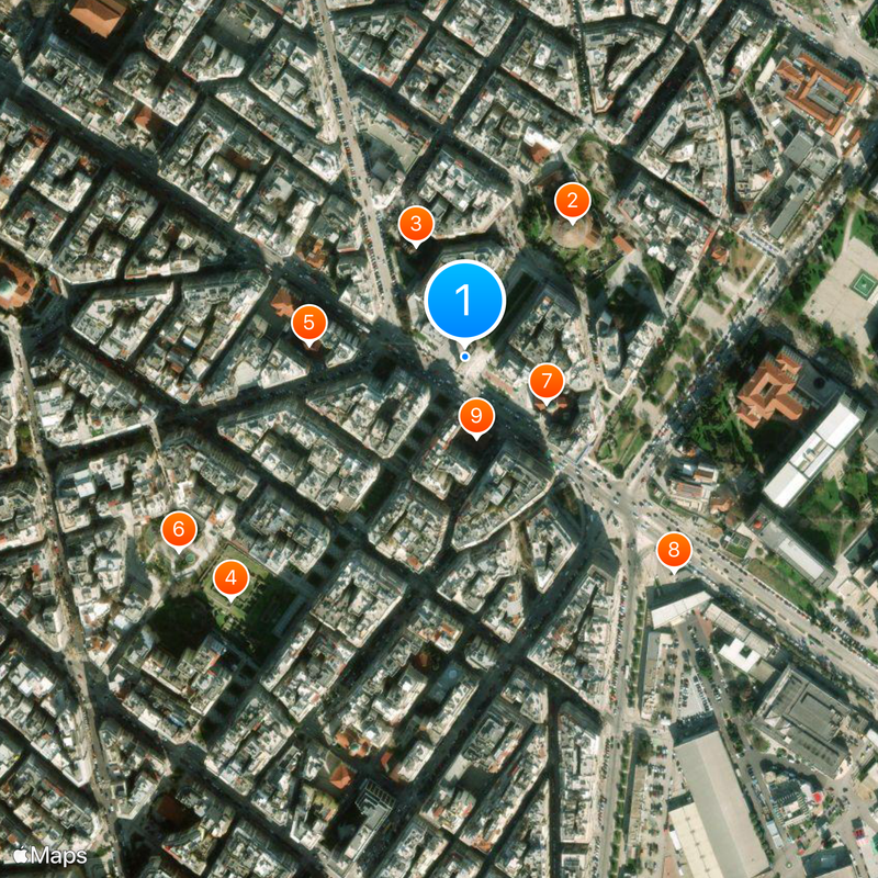 Arch of Galerius and Rotunda Map