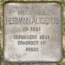 Stolperstein dedicated to Hermann Altgenug
