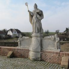 Statue of Saint Nicholas on the bridge in Grešlové Mýto