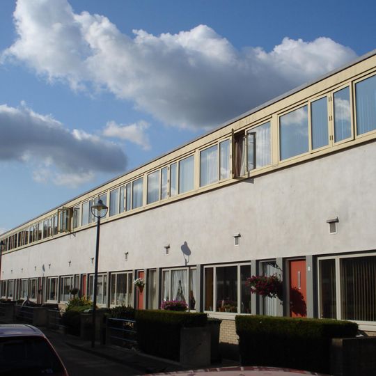 Kubusvorminge eengezinswoningen in de Kiefhoek