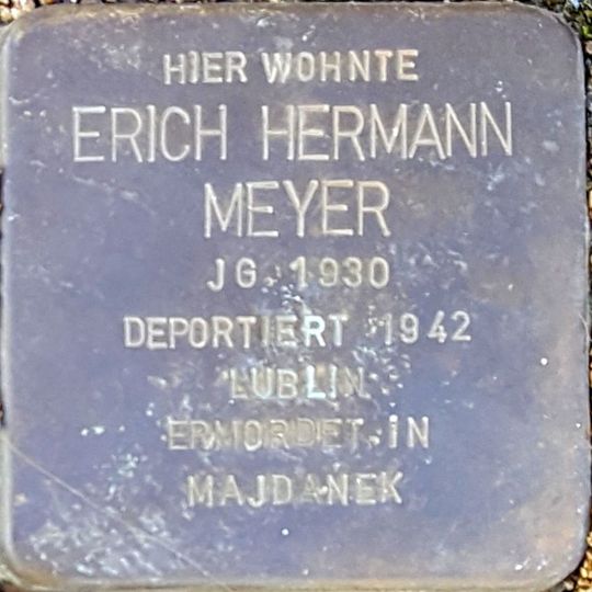 Stolperstein en memoria de Erich Hermann Meyer