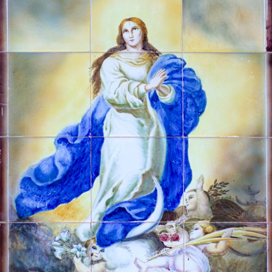 Ceramic panel of the Immaculate Conception