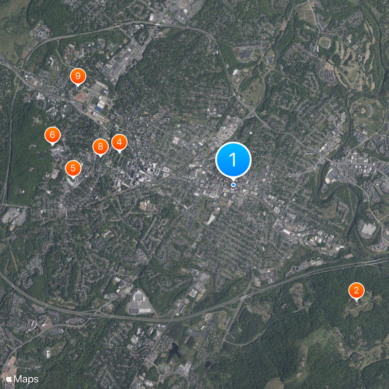 Charlottesville Kaart