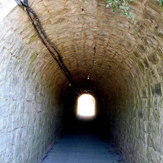 Tunnel under train at Sant Guim de la Rabassa