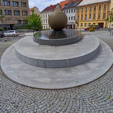 Kašna v jižní části náměstí T. G. Masaryka v Příbrami, zvaná Starosta ve vaně