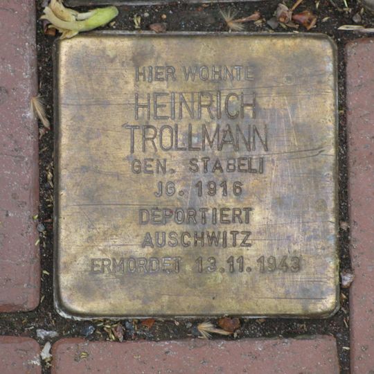 Stolperstein en memoria de Heinrich Trollmann