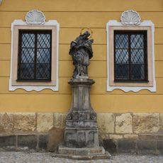 Statue of John of Nepomuk in front of the town hall in Polička