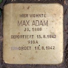 Stolperstein à la mémoire de Max Adam