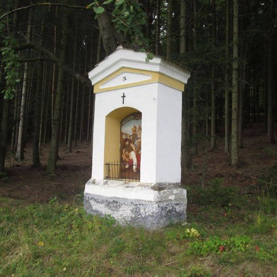 Kaplička na křížové cestě Lhenice - 9. zastavení