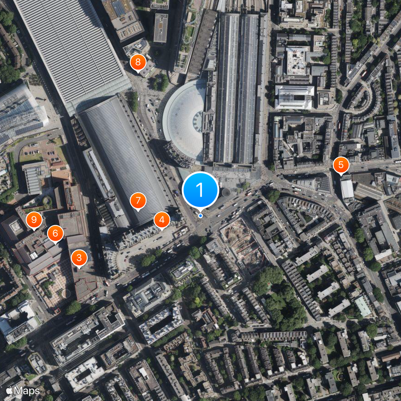 King's Cross St Pancras tube station Map