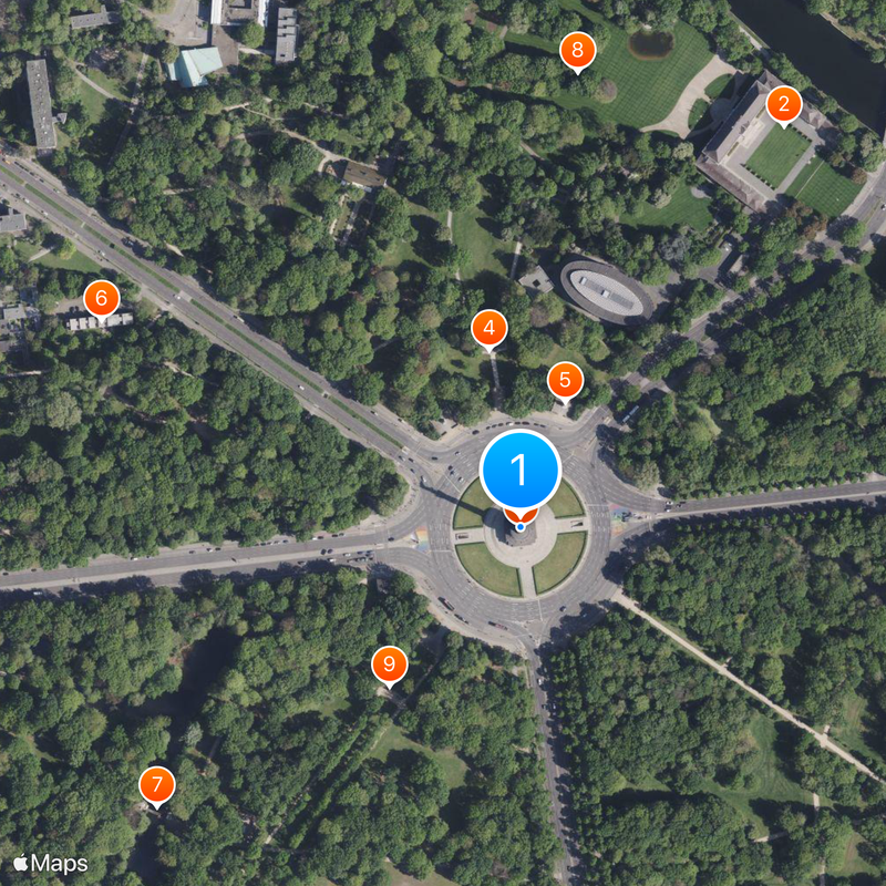 Colonne de la Victoire Carte