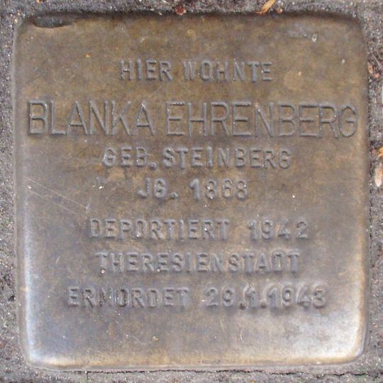 Stolperstein en memoria de Blanka Ehrenberg