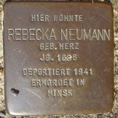Stolperstein dedicated to Rebecka Neumann
