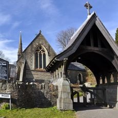 Lychgate at church of St Catwg
