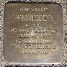 Stolperstein en memoria de Hans Podeyn