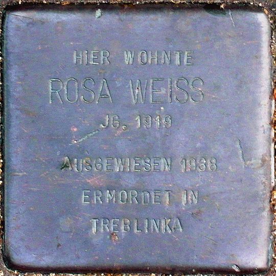 Stolperstein en memoria de Rosa Weiss