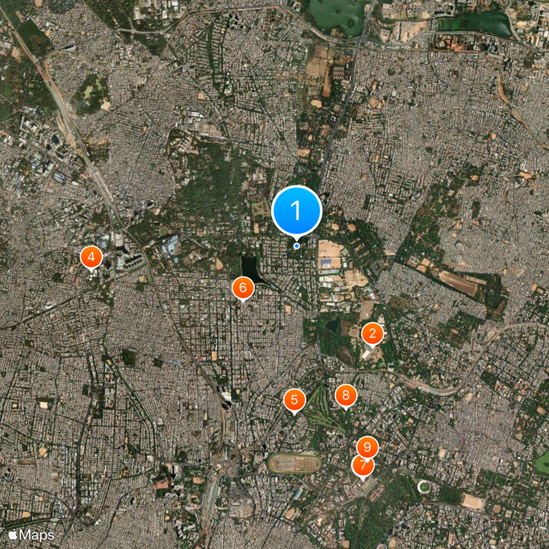 Raman Research Institute Map