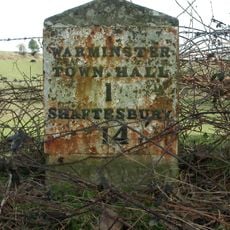 Milestone, Deverill Road; opp.  no 124 (farm cottage)