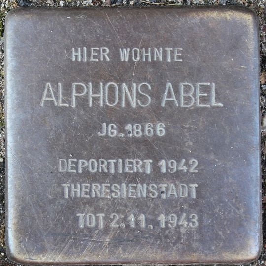 Stolperstein en memoria de Alphons Abel