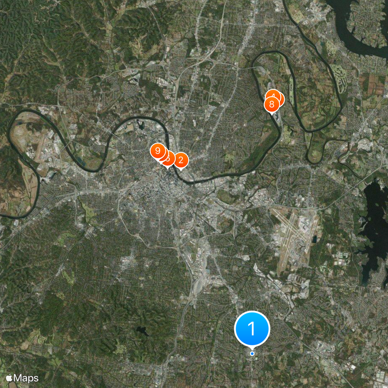 Prince's Hot Chicken Shack Map