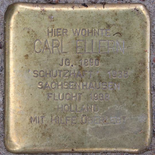 Stolperstein dedicated to Carl Ellern
