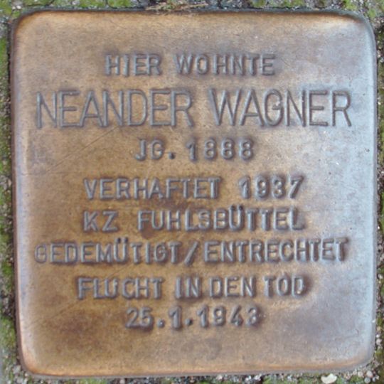 Stolperstein à la mémoire de Neander Wagner