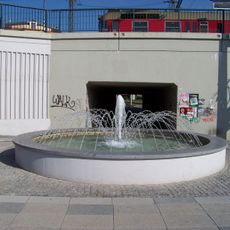 Fontána na zanádražní promenádě v Ústí nad Labem