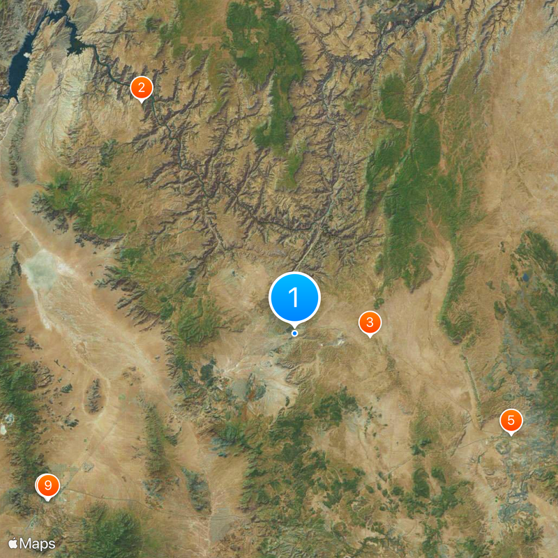 Peach Springs Map