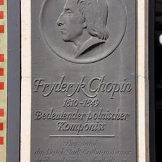 Plaque to Fryderyk Chopin in Dresden