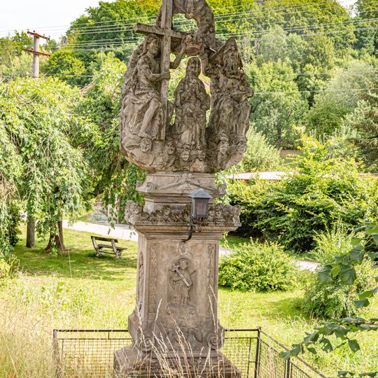 Socha Nejsvětější Trojice v Bradlecké Lhotě