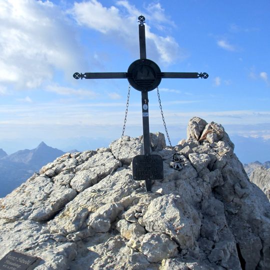 Sogenanntes Bergführerkreuz auf der Watzmann-Mittelspitze