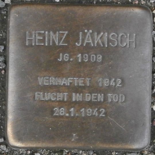 Stolperstein em memória de Heinz Jäkisch