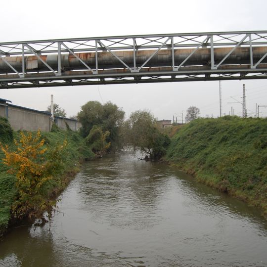 Teplovodní lávka přes Bílinu u Drážní ulice
