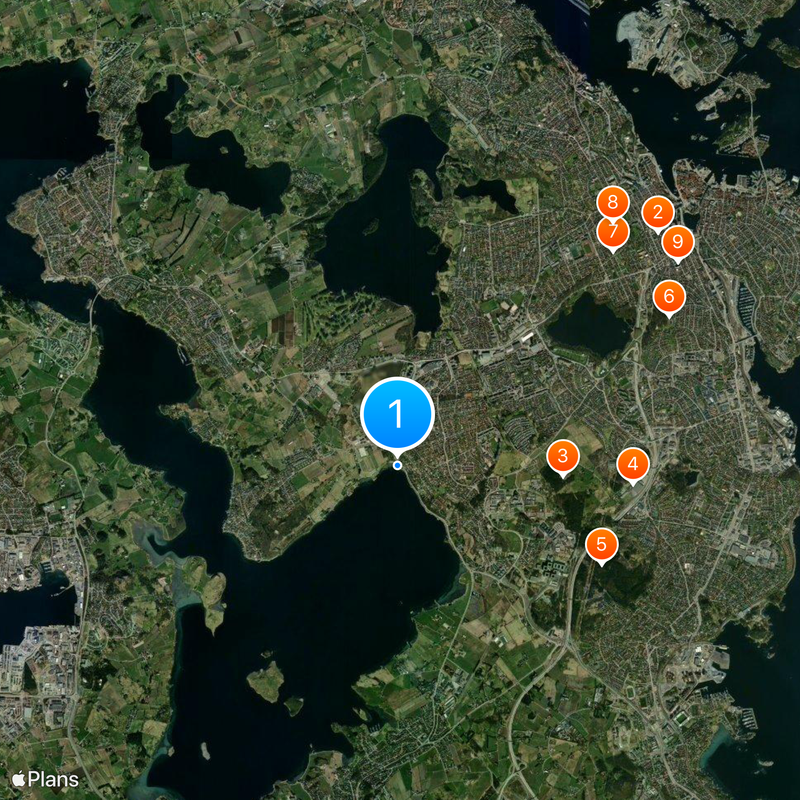 Les Épées sur les rochers Carte