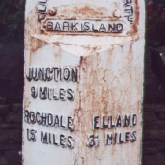 Milestone, Barkisland, nr housing at Field Hurst