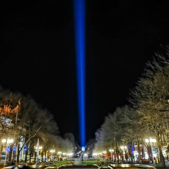 Die Wand; Lichtskulpturen Beethoven 2020