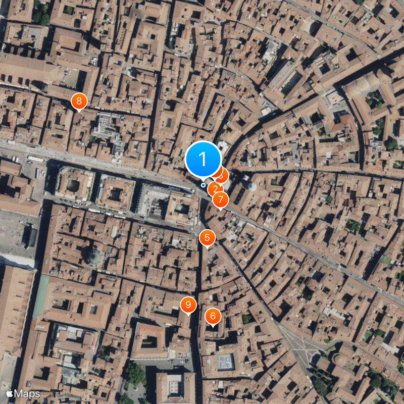Towers of Bologna Map