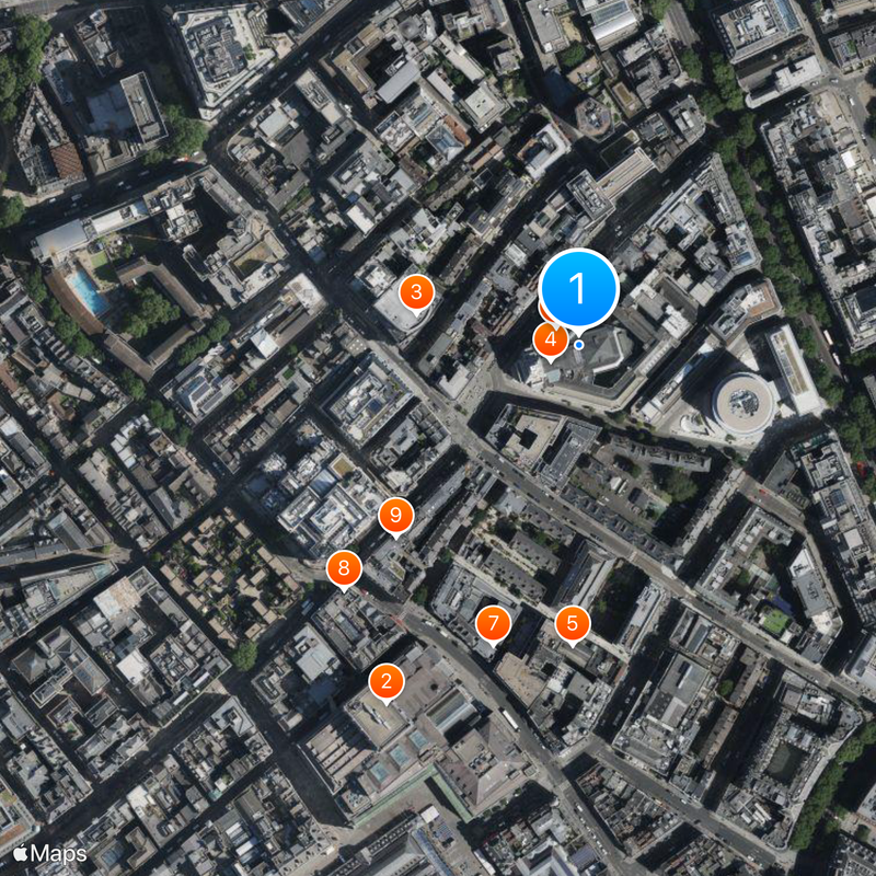 Freemasons' Hall Map