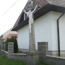 Wayside cross near crossroad