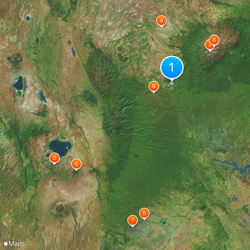 Sagana Lodge Map