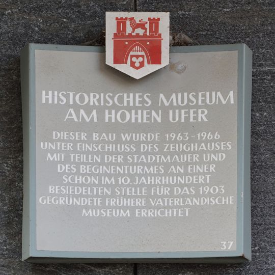 Stadttafel Historisches Museum am Hohen Ufer