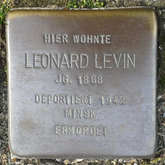 Stolperstein en memoria de Leonard Levin