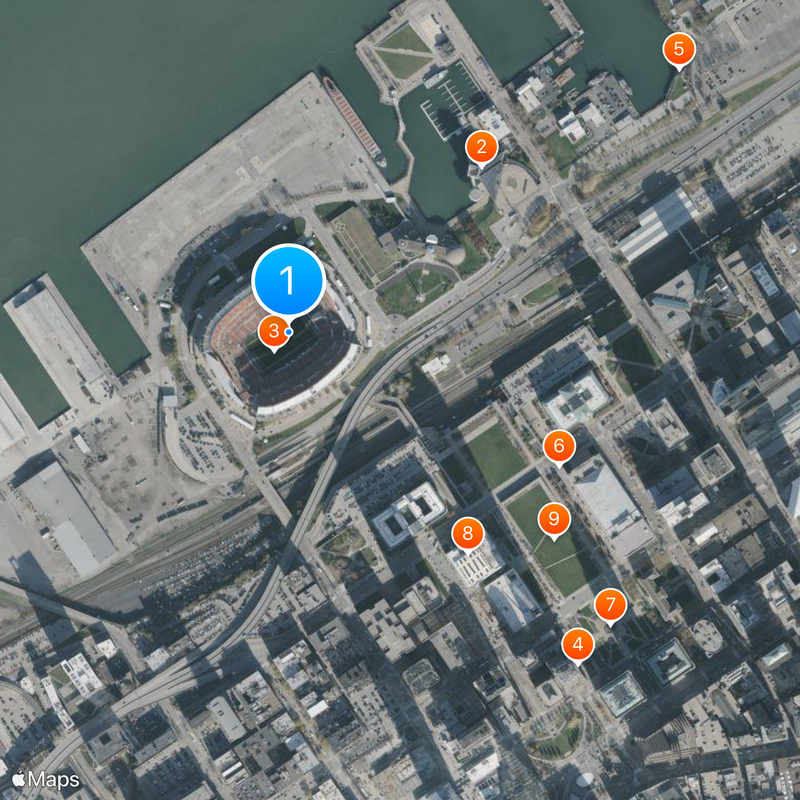 Cleveland Browns Stadium Karte