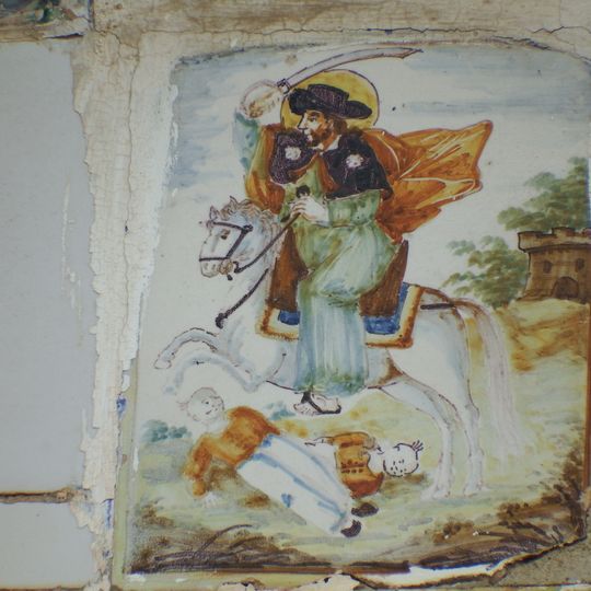 Retablo cerámico de San Jaime en plaza de San Jaime 15